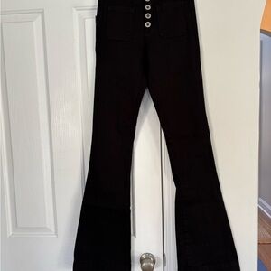 Ramy Brook Black Button-Front Pants